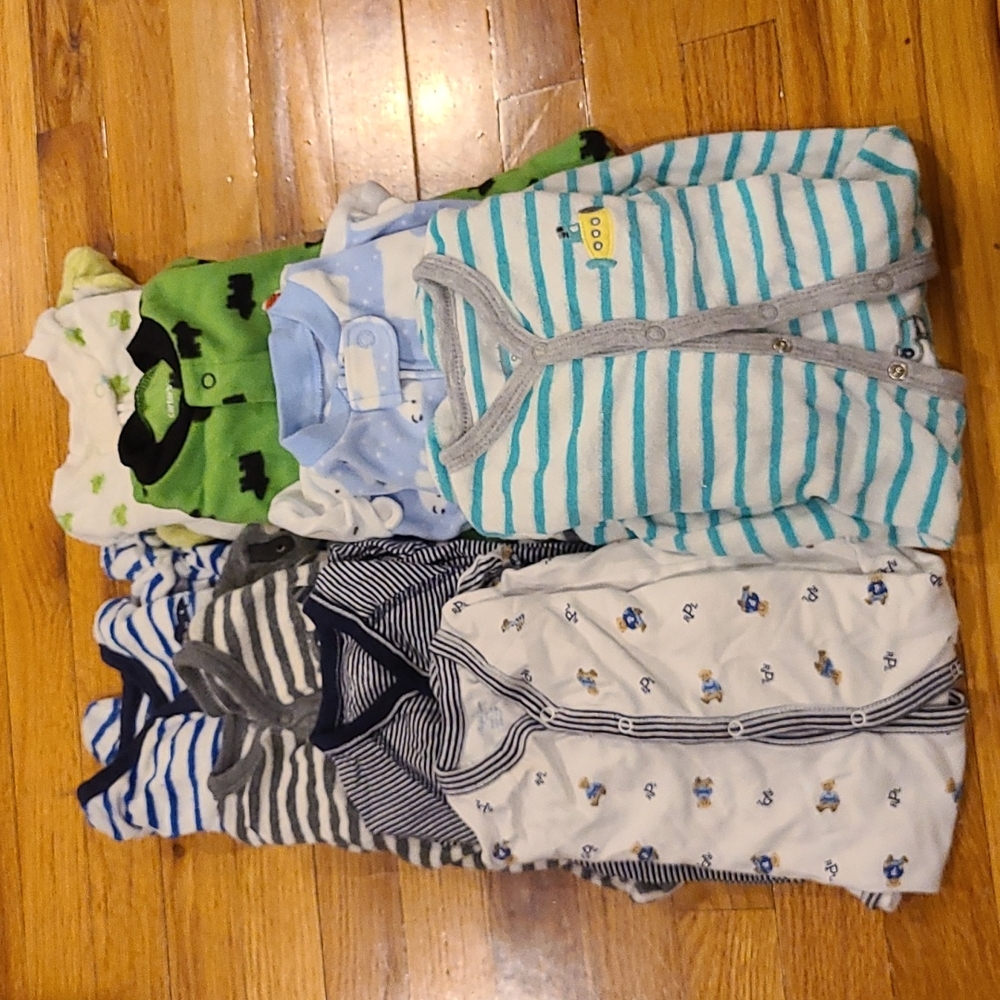 Bundle of footie pajamas
